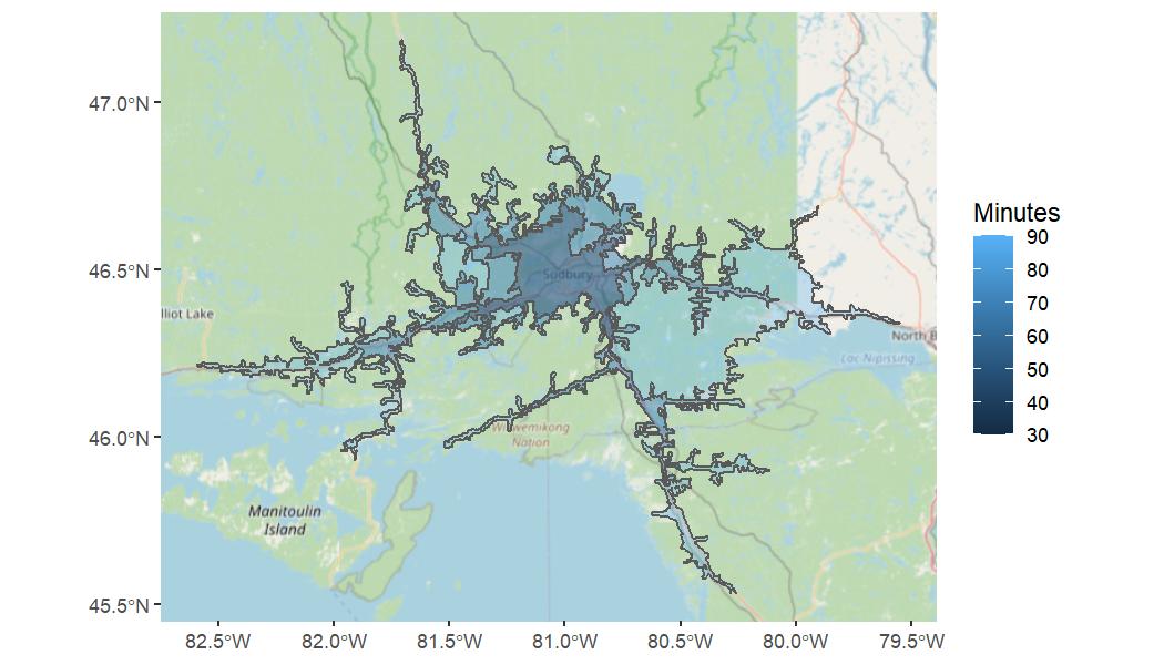 plot of chunk map_isochrone_sudbury